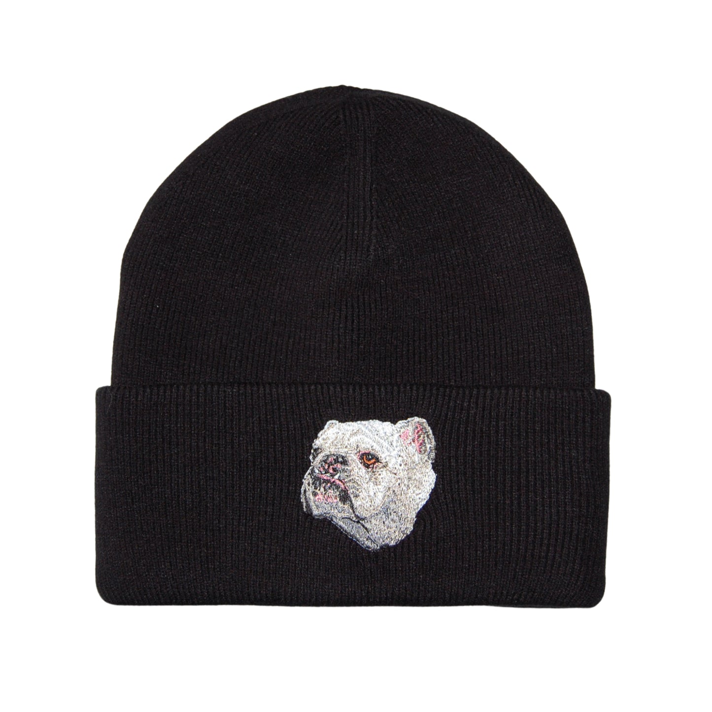 Bulldog Embroidered Soft Beanie