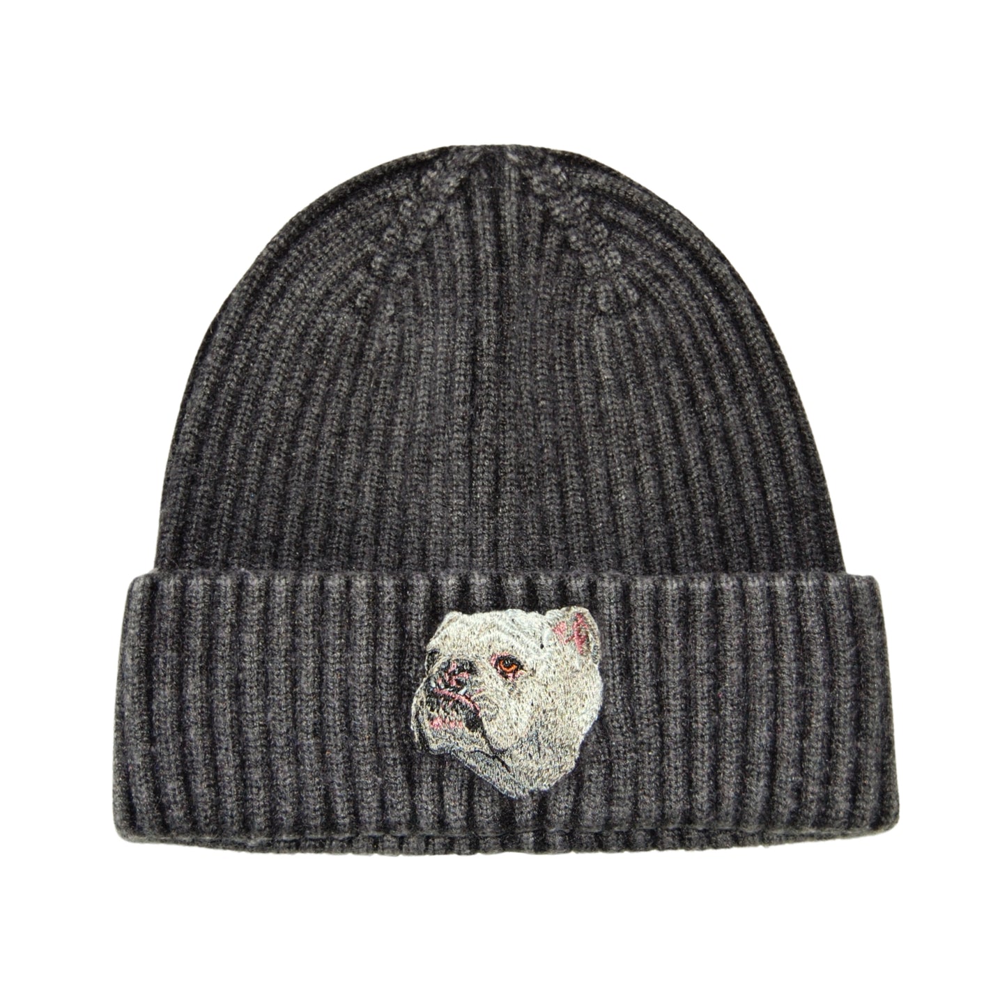 Bulldog Embroidered Vintage Beanie