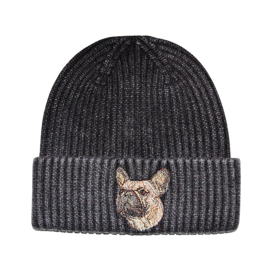 Frenchie Embroidered Vintage Beanie