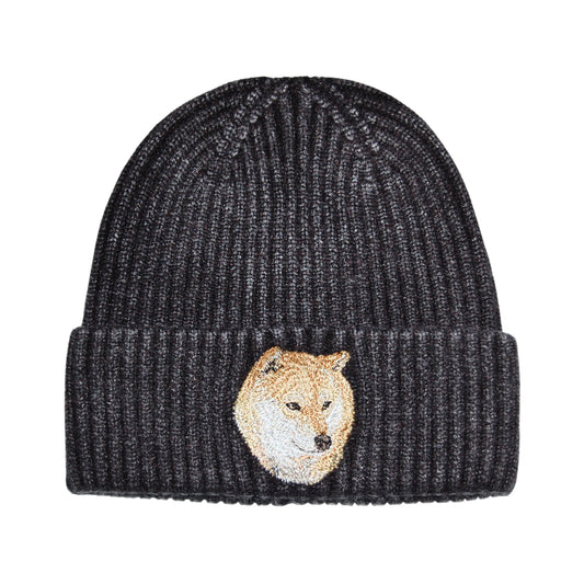 Shiba Inu Embroidered Vintage Beanie