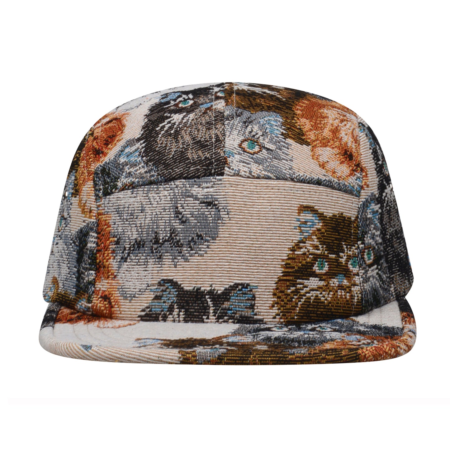 Cat Beige 5 Panel Hat