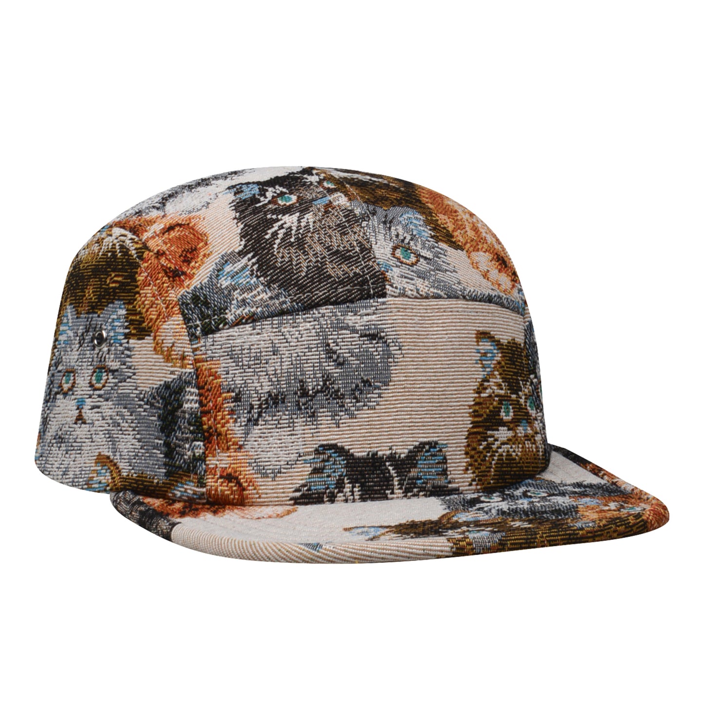 Cat Beige 5 Panel Hat